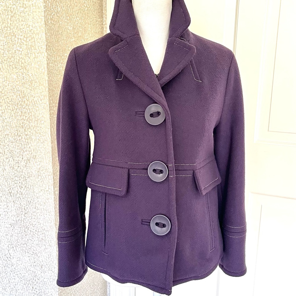 Marc Jacobs purple wool blend short jacket S